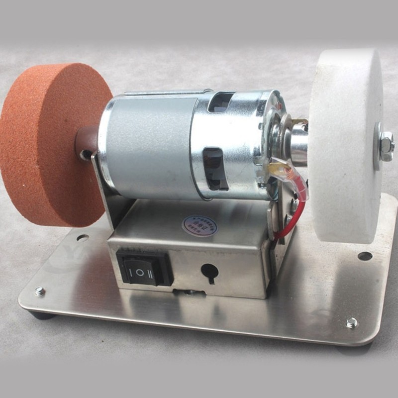 HL 6000rpm เครื่องขัดสายพานแบบตั้งโต๊ะไฟฟ้าแบบปรับได้ 100W สําหรับโลหะ