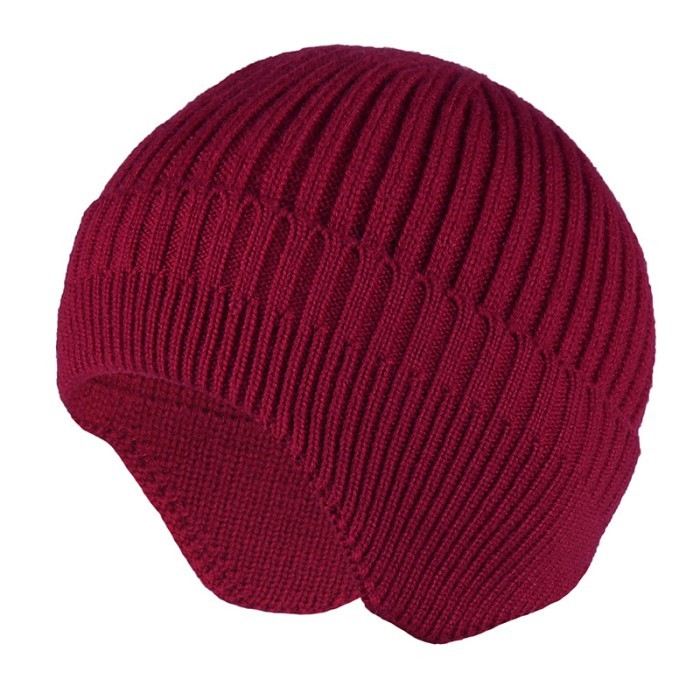 VOLUX beanie HAT - beanie หมวกกันหนาว หมวกกันหนาว หมวกผู้ชาย - WINE RED