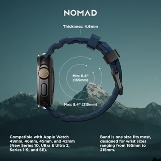 NOMAD สายซิลิโคนสําหรับ Apple Watch Ultra 10 9 8 7 6 5 SE High-end สร้อยข้อมือสายรัดข้อมือ iWatch S11 46 มม.45 มม.49/44/41/40 มม.อุปกรณ์เสริม