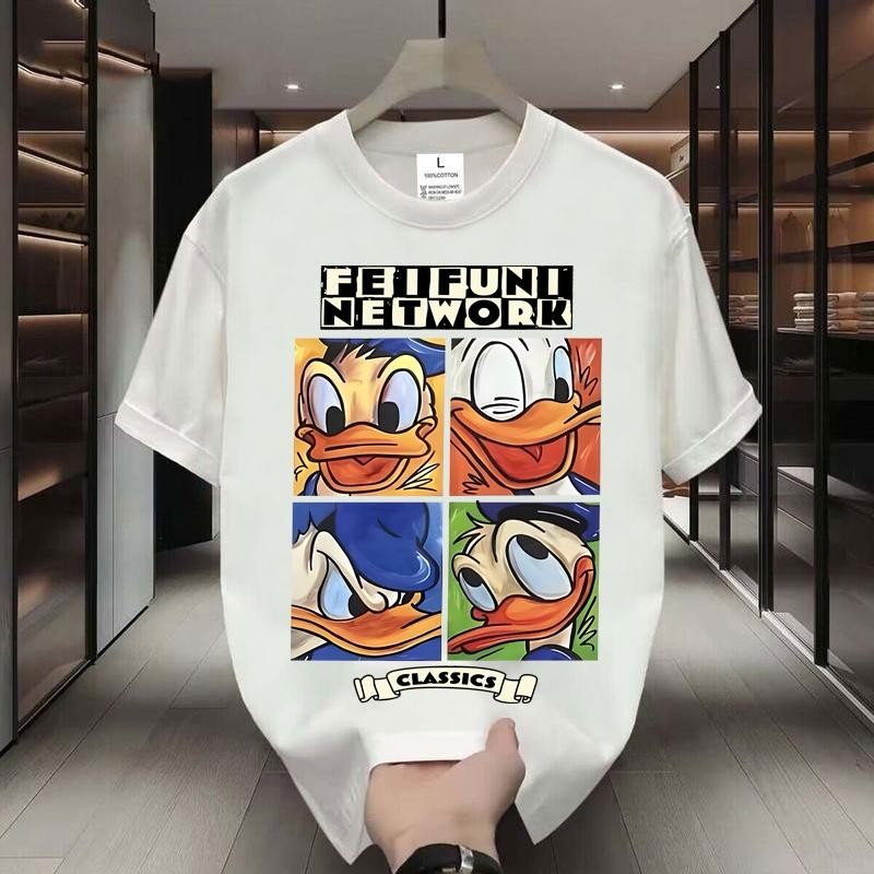 (จัดส่งตลอด 24 ชั่วโมง)Fanfei NEW เสื้อยืดผู้ชายรุ่นใหม่ แบบพิมพ์ลาย คอปกสั้น ทำจากผ้าฝ้าย 100% นุ่มสบาย