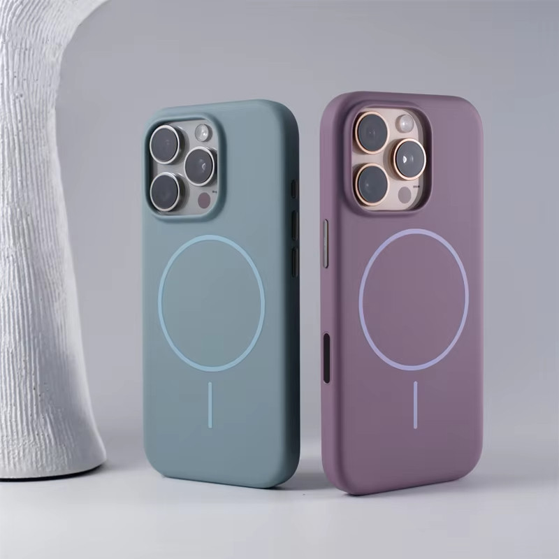 ✅COD✅เคสไอโฟน Matte เคส iPhone 11 13 17 Air 14 16 12 15 Pro Max เคสอ่อนชาร์จไร้สายแบบแม่เหล็กเคลือบด้านใสบางเฉียบ