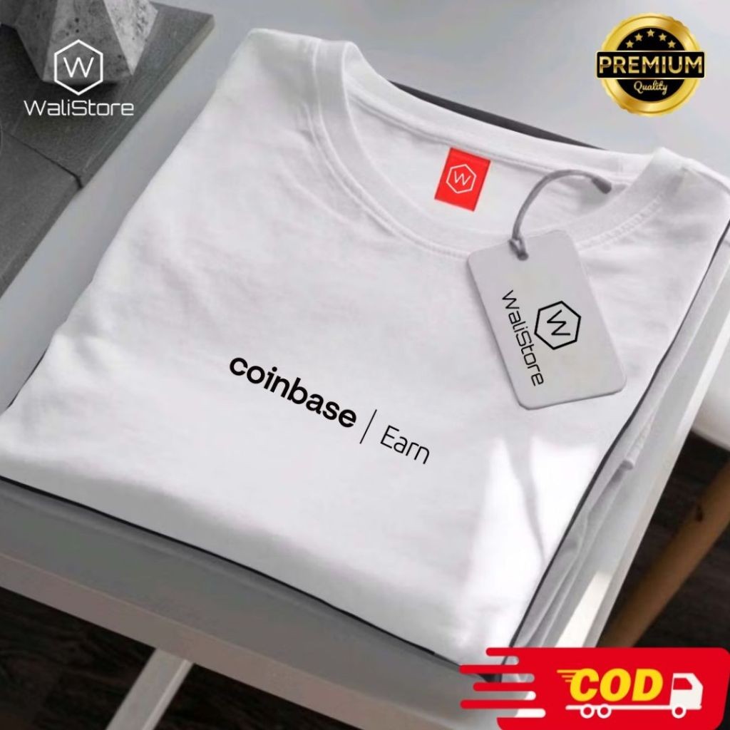 เสื้อยืด Distro Cotton Coinbase ล่าสุด | คุณภาพระดับพรีเมียมของแท้ Unisex สวมใส่สบายและนุ่ม
