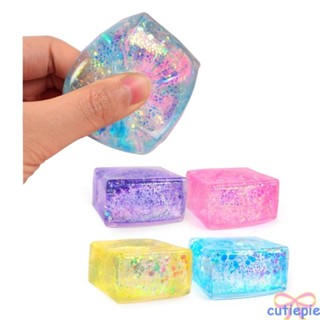 น่ารักความเครียดของเล่นจําลองเต้าหู้ใสก้อนน้ําแข็งสไตล์บีบมอ…