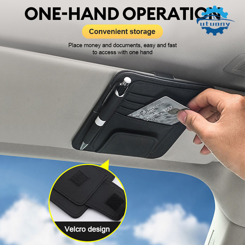 UTUONY ดูคลิปการ์ดติดรถยนต์ Car Sun Visor Storage Clip เพียงอย่างเดียวเท่านั้น