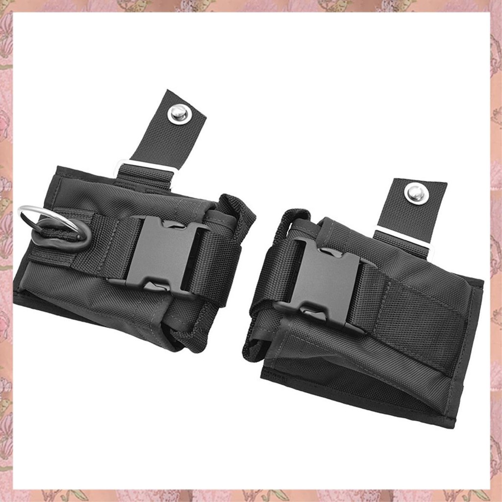[h3w732xnj.ph] 2 ชิ้นดําน้ําดําน้ําน้ําหนักกระเป๋าปรับ Quick Release ใต้น้ําขนาดกะทัดรัด Backplate T