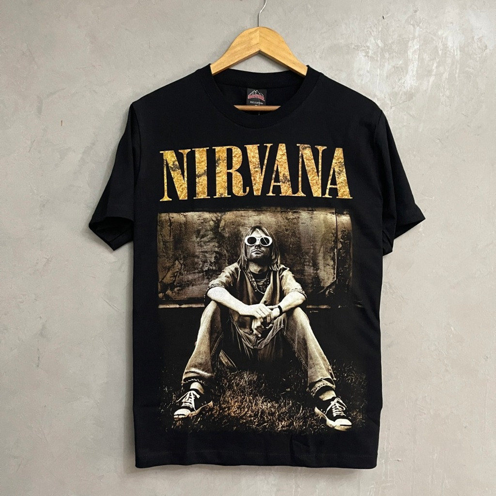 เสื้อยืด Nirvana Kert (ป้าย Rocktees) ทำจากผ้าคอตตอนคุณภาพดี