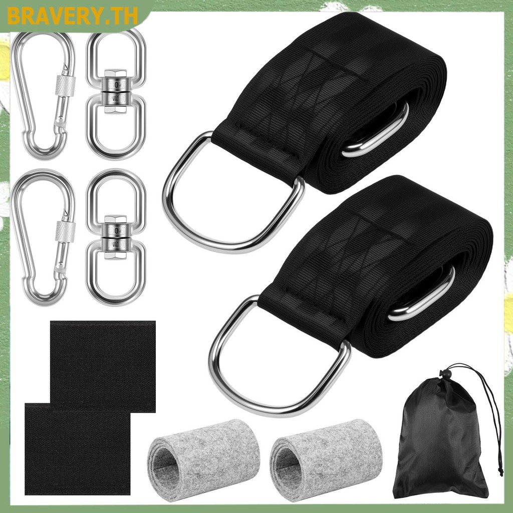 Tree Swing แขวนชุดสายรัด 9.84 FT แบบพกพา Tree Hammock แขวนชุดปลอดภัยไนลอน Tree Strap SHOPCYC7948