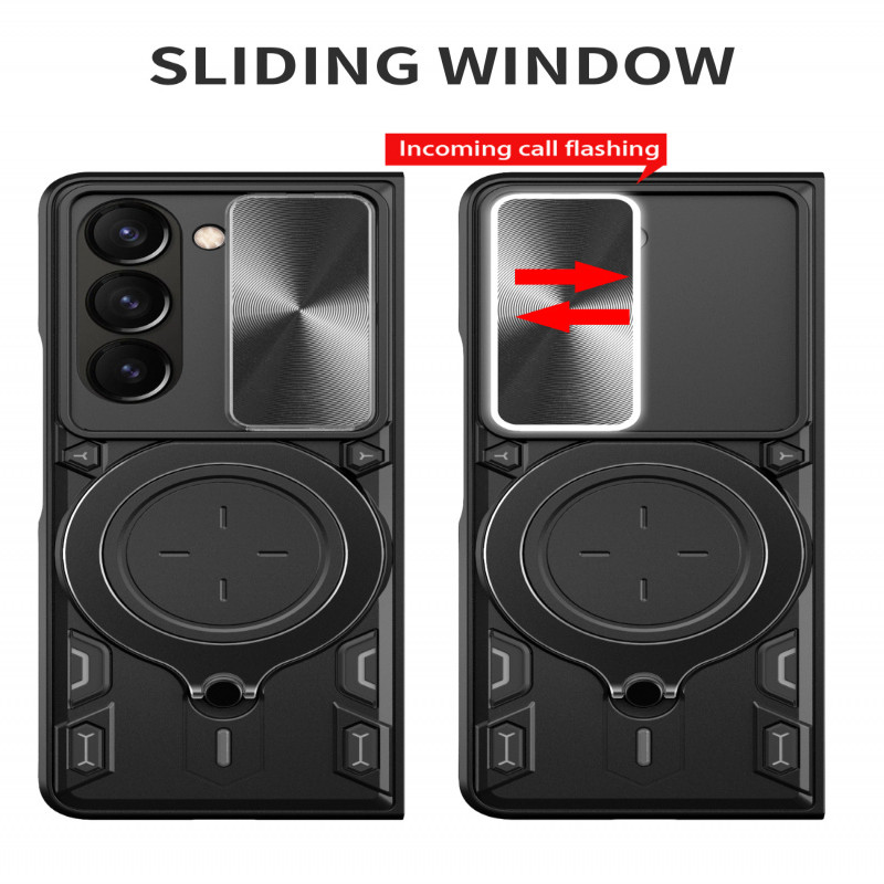 ชุดเกราะกันกระแทกสำหรับรถยนต์ วงแหวนแม่เหล็กสำหรับยึด ป้องกันหน้าต่าง เคสป้องกันเลนส์สำหรับ Samsung Z Fold 7 6 5 4 ป้องกันการตกหล่นแบบทหาร ปกหลังแข็ง - รูปที่ 5