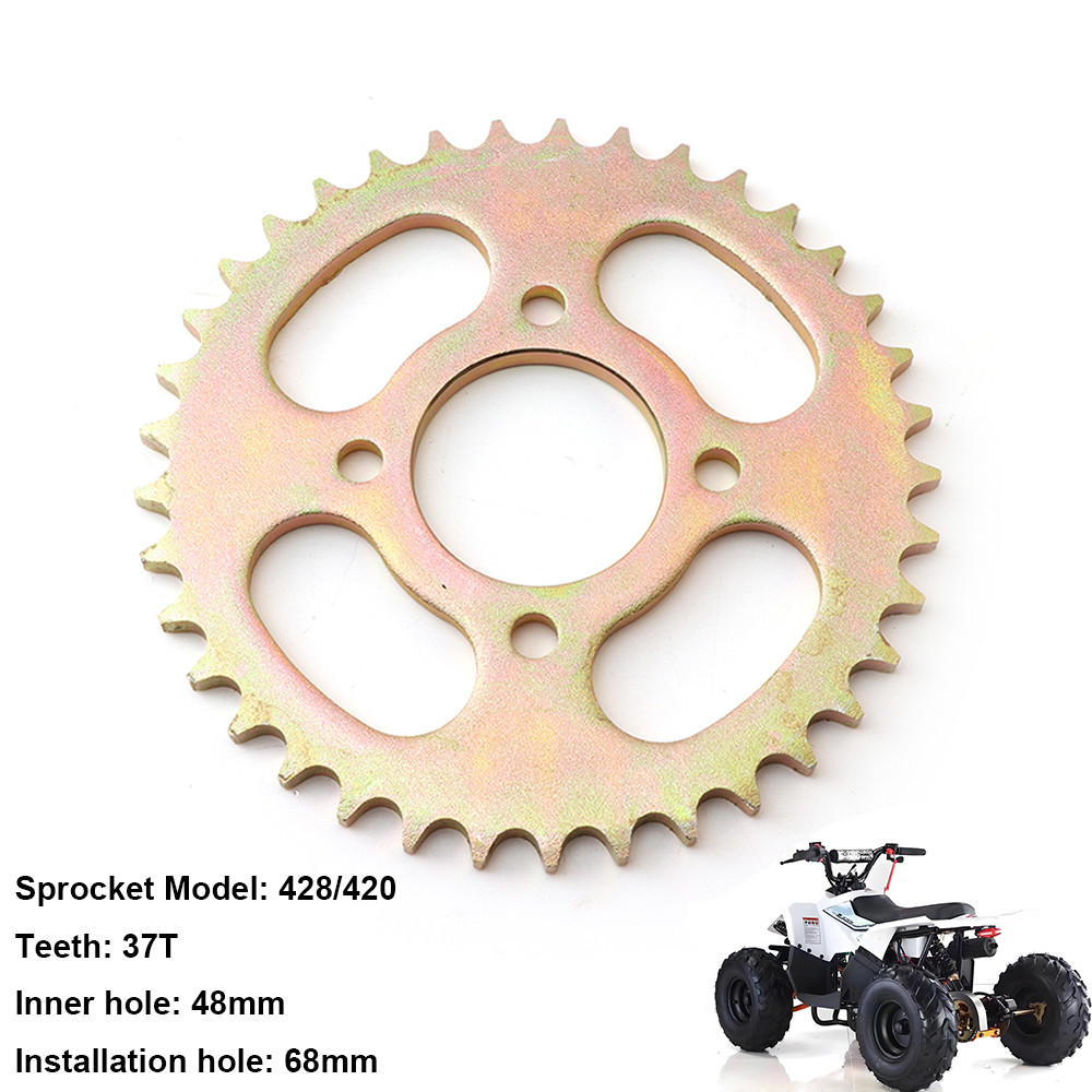 420/428 37 ฟันเฟืองหลัง Cog ID 48 มม.สําหรับ 50cc 90cc 110cc 125cc จีน ATV Dirt Pit จักรยาน Quad Trike ชิ้นส่วนรถจักรยานยนต์
