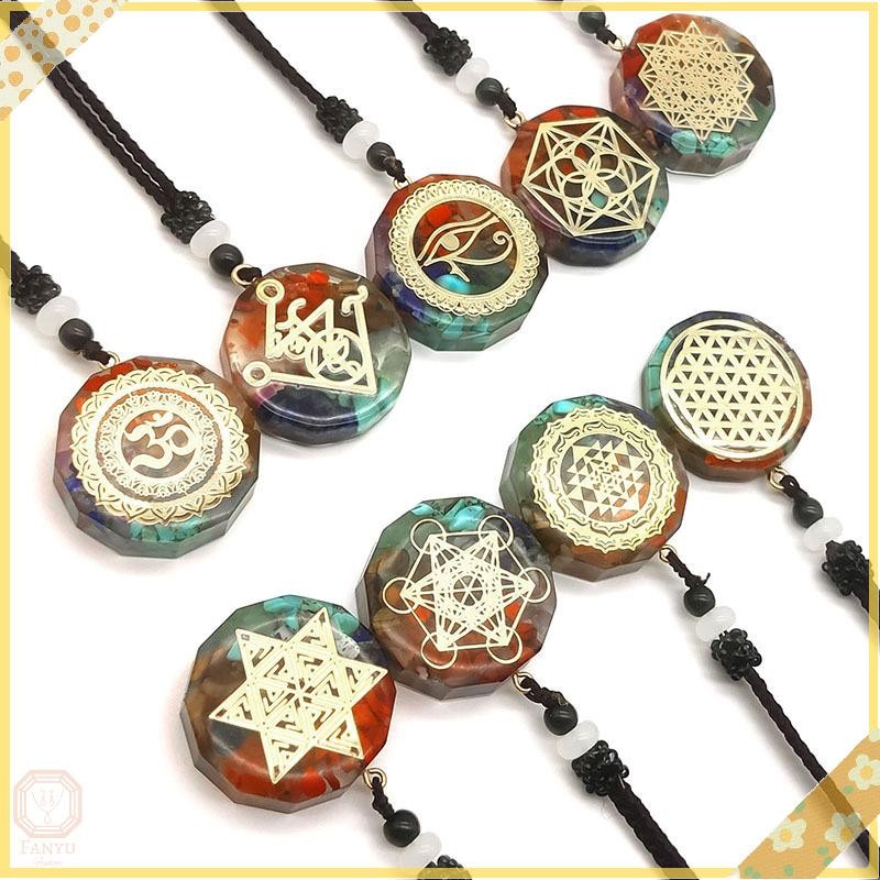 SGL Energy Generator Amulet 7 Chakras จี้สร้อยคอ Orgoniteสมาธิ Balance Emf ป้องกันคอ String Chain เค