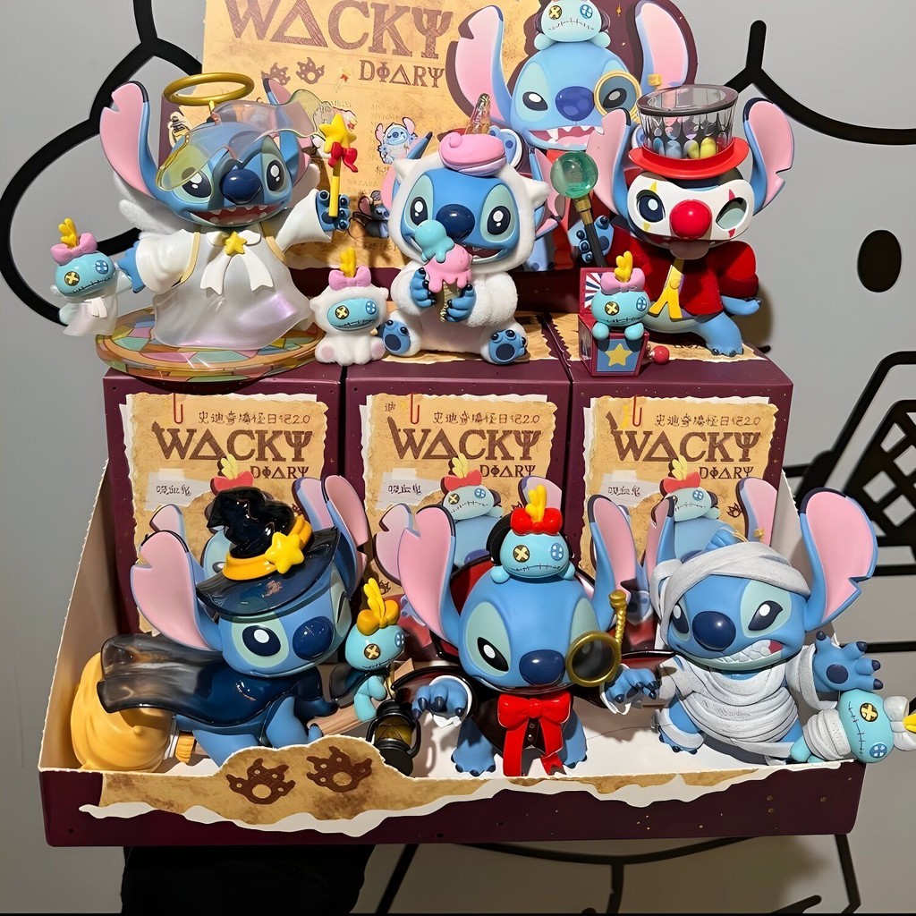 [ทั้งกล่องไม่จําเป็น 6 รูปแบบ] Stitch Funny Diary 2.0 สินค้าอนิเมะทํามืออินเทรนด์เล่นตุ๊กตาตกแต่ง