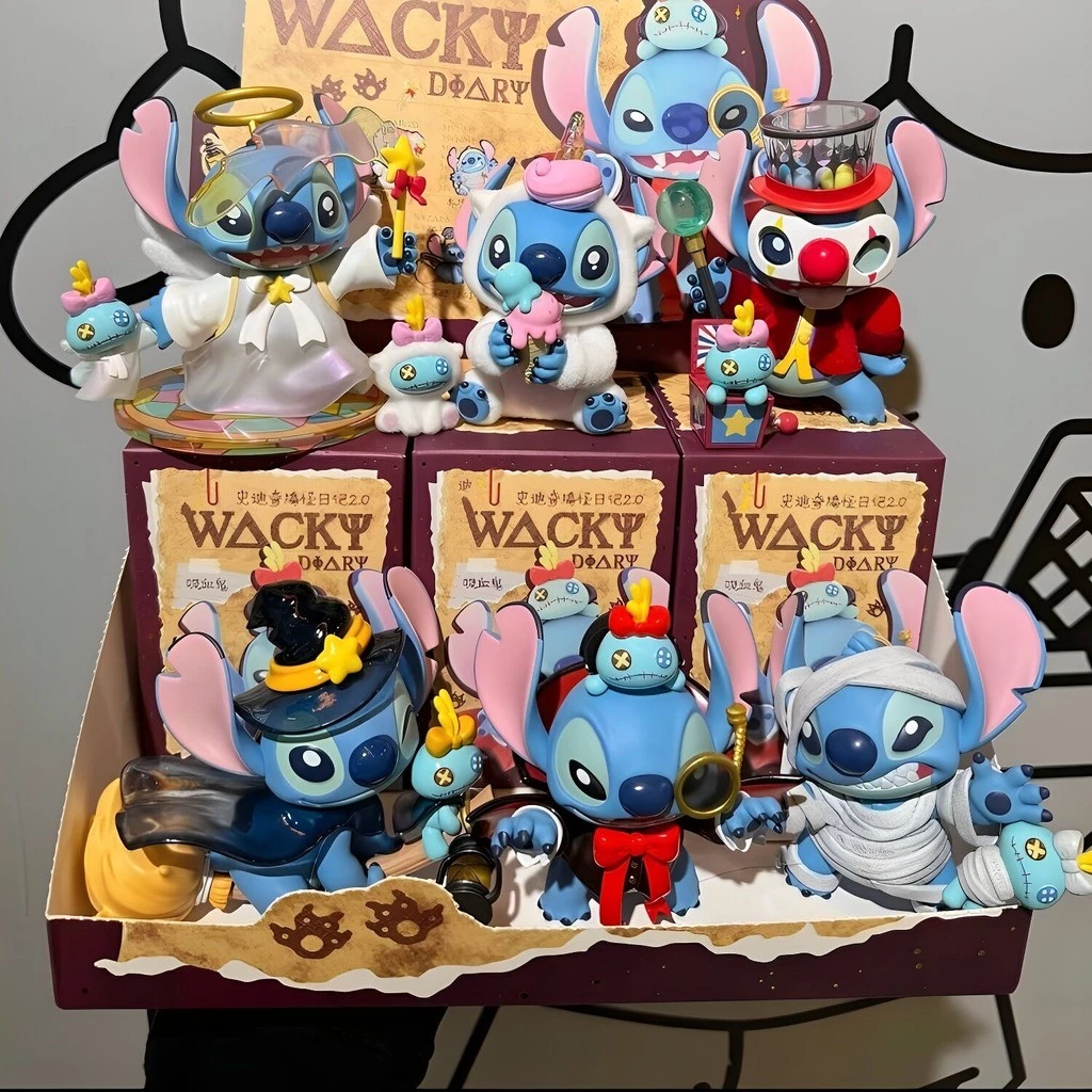 [ทั้งกล่องไม่จําเป็น 6 รูปแบบ] Stitch Funny Diary 2.0 สินค้าอนิเมะทํามืออินเทรนด์เล่นตุ๊กตาตกแต่ง