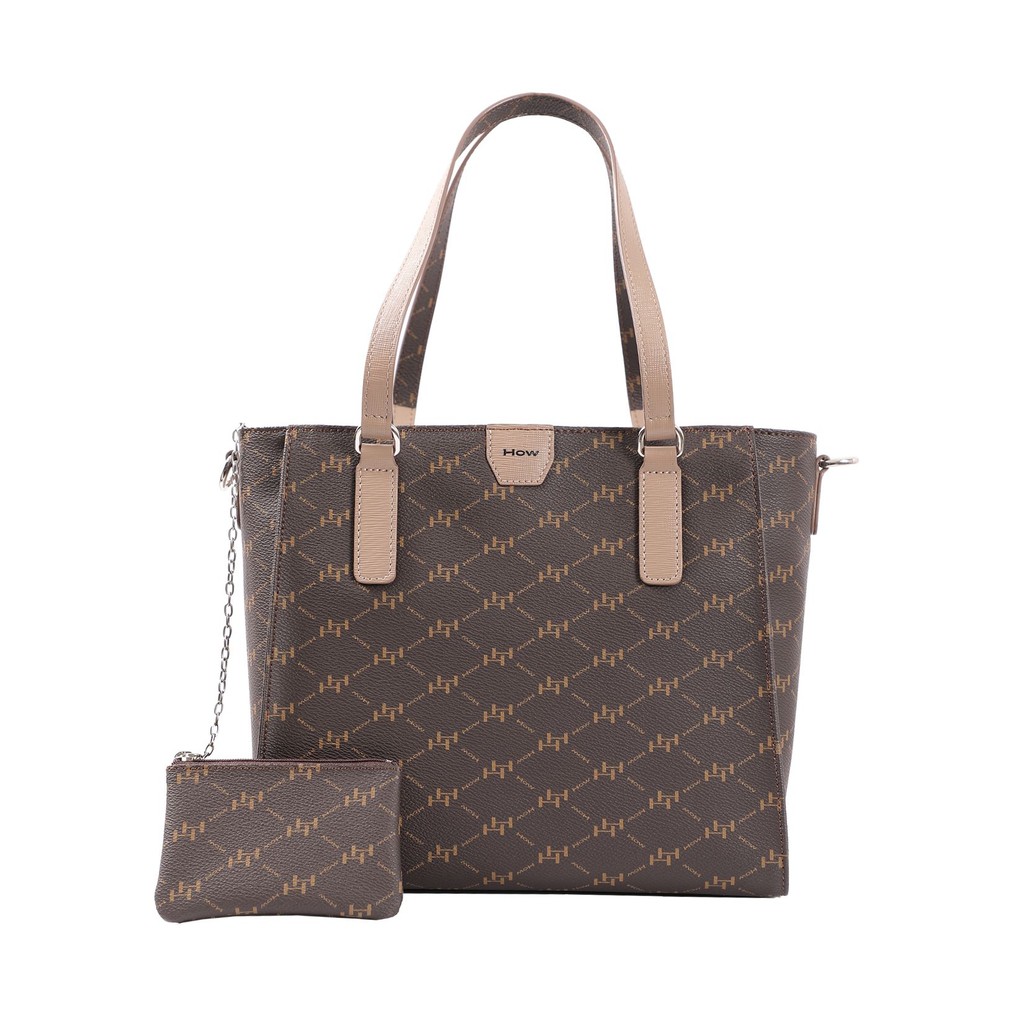 How กระเป๋าสะพายทรง Tote รุ่น HHH0622 - สีน้ำตาล