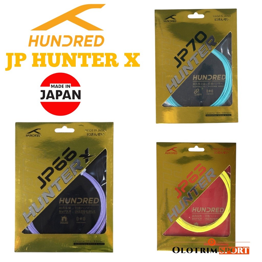 HUNDRED JP 66 63 70 X HUNTER SERIES สายแบดมินตัน Made in JAPAN JP66 JP63 JP70 100% ORIGINAL HUNDADRE