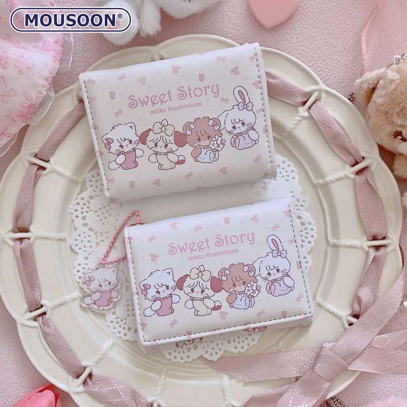 MOUSOON กระเป๋าสตางค์ Sweet Story น่ารักโดยภาพประกอบ Mikko พร้อมช่องใส่การ์ดหลายช่อง