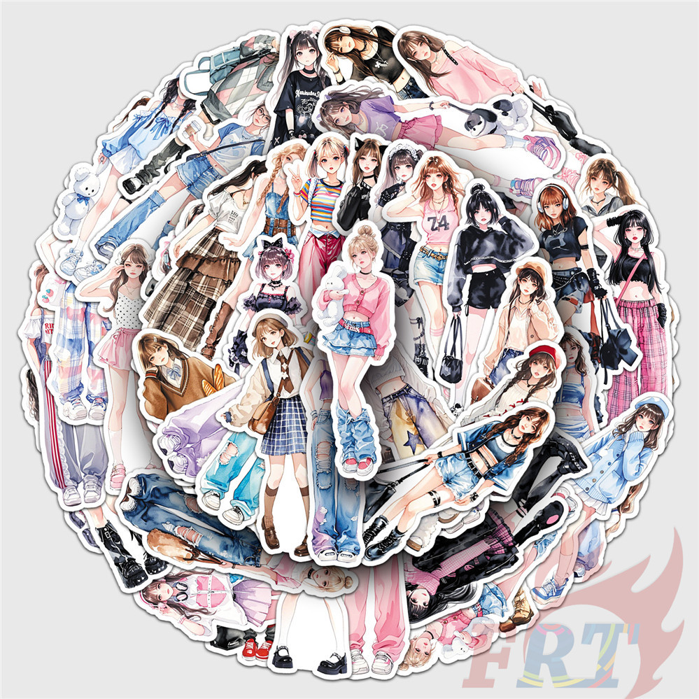 50ชิ้น/เซ็ต ❉ สติ๊กเกอร์ Y2K Girls Series 01 โมเดิร์น ❉ สติ๊กเกอร์ DIY Doodle กันน้ํา