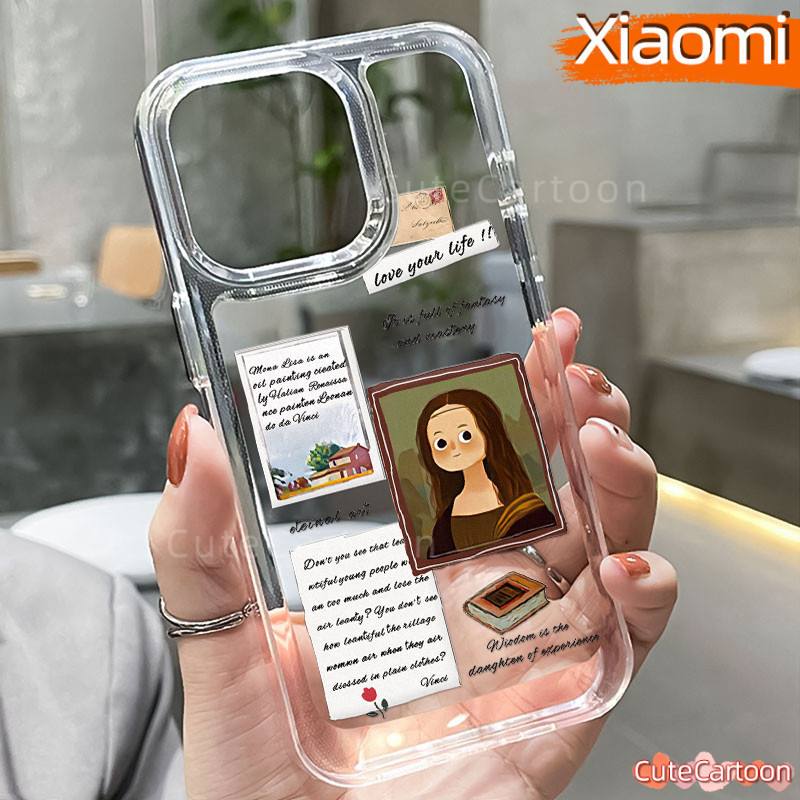 Unique Mona Lisa PC Case Xiaomi 14T POCO X7 PRO M4 M6-Pro C65 F5 F4 12-LITE 13T Glossy Guys อะคริลิค