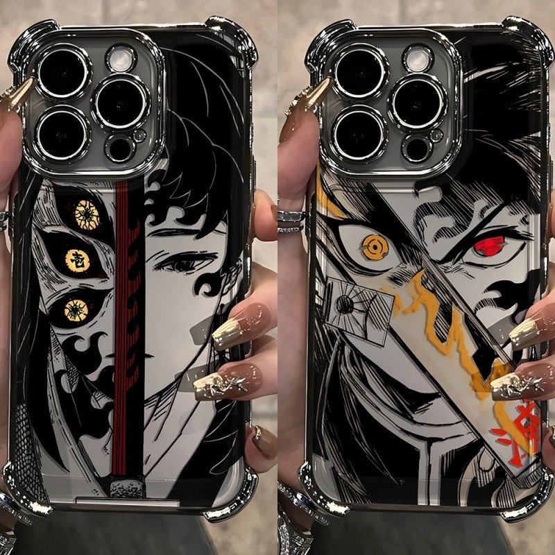 Anime Demon Slayer สําหรับ OPPO Reno 13F 12 10 Pro 11 5G 11F 12F 5 6 7 8 Pro 7Z 8Z 8T A3X A3 A5 Pro โทรศัพท์มือถือกรณีชุบถุงลมนิรภัยนุ่ม Anti Fall Clear กันกระแทก