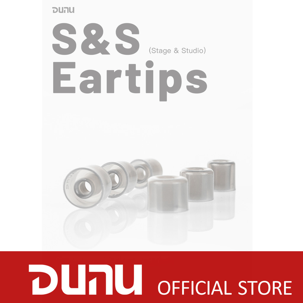 DUNU 3 คู่ S&S (Stage&Studio) จุกหูฟังซิลิโคน XL/ L/M/S สําหรับหัวฉีด 4.0-5.5 มม.,ปลายหูซิลิโคนสากลสําหรับหูฟัง