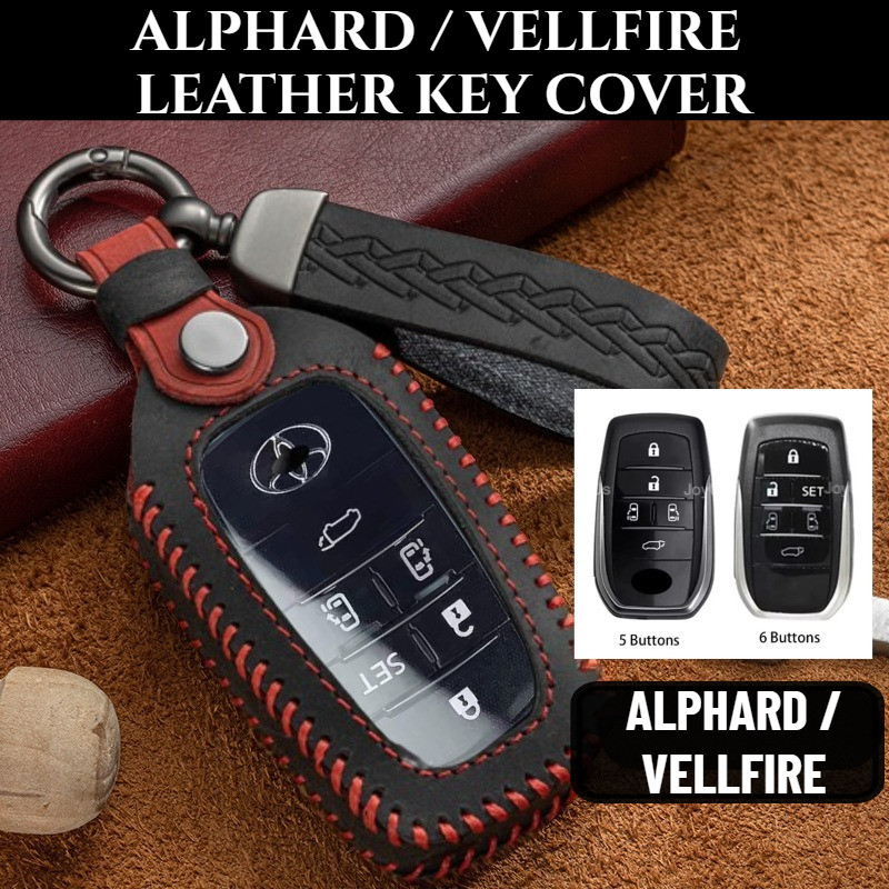Toyota Alphard Vellfire 30 40 Series (2015-2025) ปลอกหุ้มกุญแจหนังแฮนด์เมดมีสไตล์