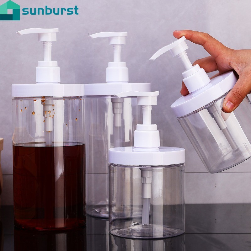 500/1000มล สัตว์เลี้ยง ขวดปั๊ม-กว้างปากโลชั่นน้ํายาซักผ้าภาชนะ-แบบพกพาเดินทางกดขวดจ่าย-กล่องเก็บเจลอาบน้ํา-ใสแชมพูของเหลวตู้