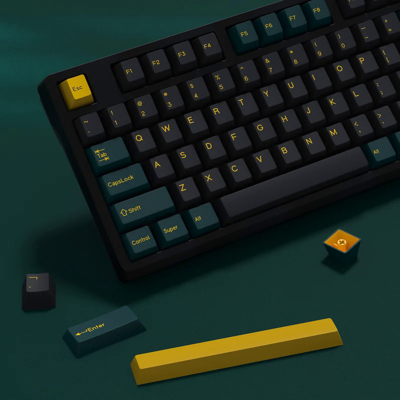 KBDiy GMK MarrsGreen Keycap Cherry Profile Double Shot PBT 7u Keycaps 172 Key/Set Custom for Mechani