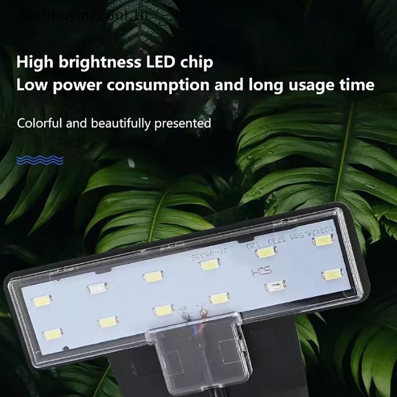 Hcth ใหม่ LED กันน้ํา Aquarium โคมไฟสําหรับปลาพืชน้ํา Grow Clip-On Lighg Light ร้อน
