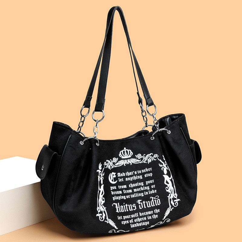 Mousoon ความจุขนาดใหญ่ Retro Artistic พิเศษ Chain Tote ผู้หญิงใหม่แฟชั่นกระเป๋าฟักทอง Crossbody นุ่ม