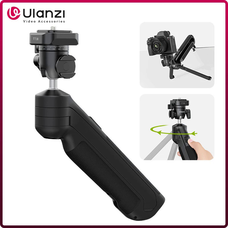 Ulanzi VlogPod TT38 ขาตั้งกล้อง Quick Release แผ่นกล้อง DSLR Handle โต๊ะขาตั้งกล้องสําหรับ Livestrea