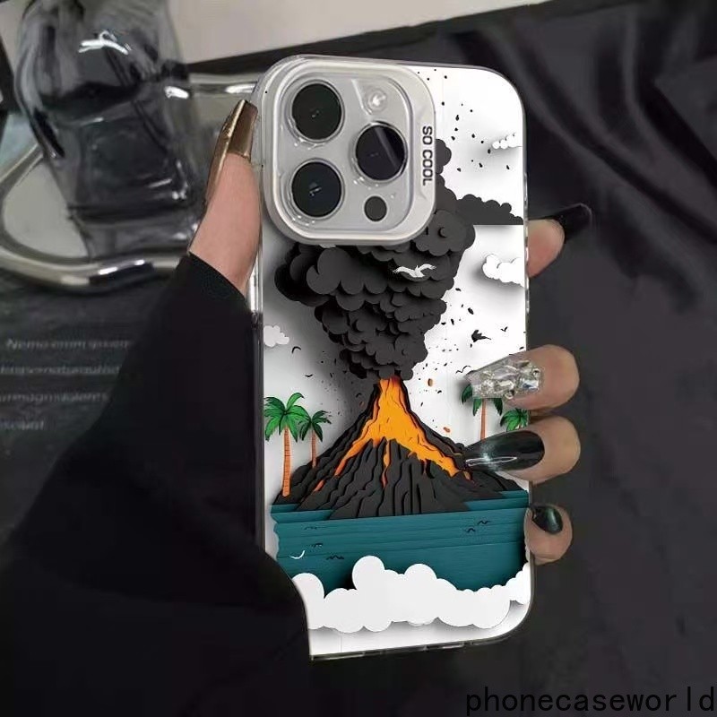 COD เหมาะสำหรับ iPhone11 12 13 14 15 16Pro Promax XSMAX กราฟฟิตี้จากการปะทุของภูเขาไฟ เคสโทรศัพท์กันกระแทกวัสดุเรียบ
