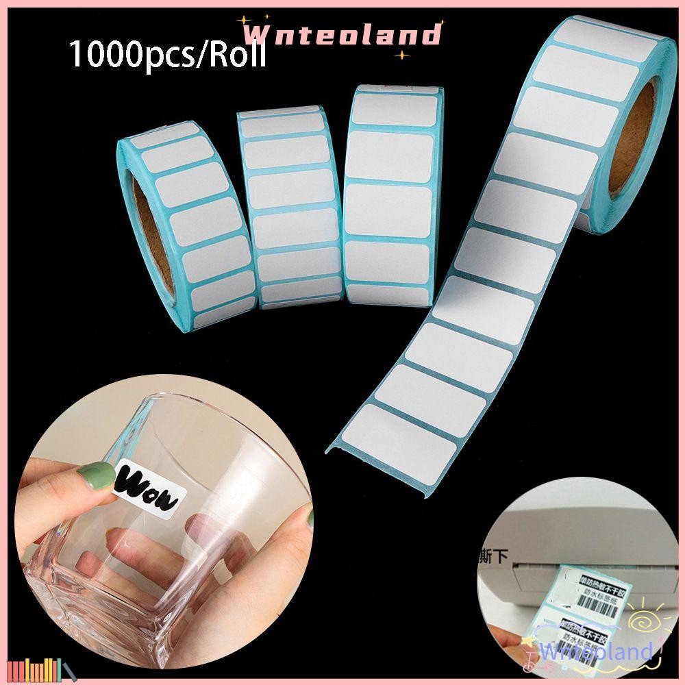 Wnteoland 1000 ชิ้น/ม้วนสติกเกอร์ความร้อนพิมพ์อุปกรณ์การ์ดป้ายแพคเกจที่สะดวก