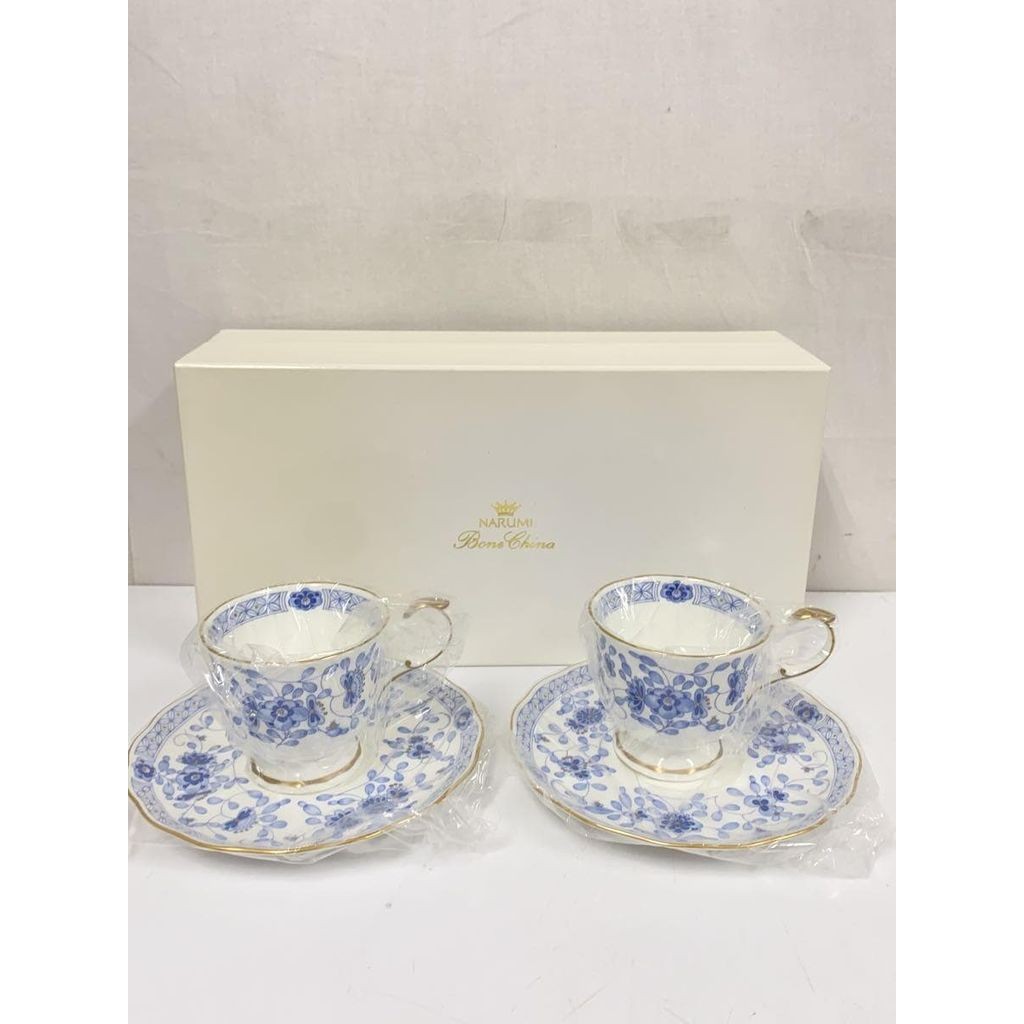 Narumi(นารูมิ) Narumi Pottery Cup & Saucer 2 Piece Set WHT Pair Bone China Direct from Japan Secondh