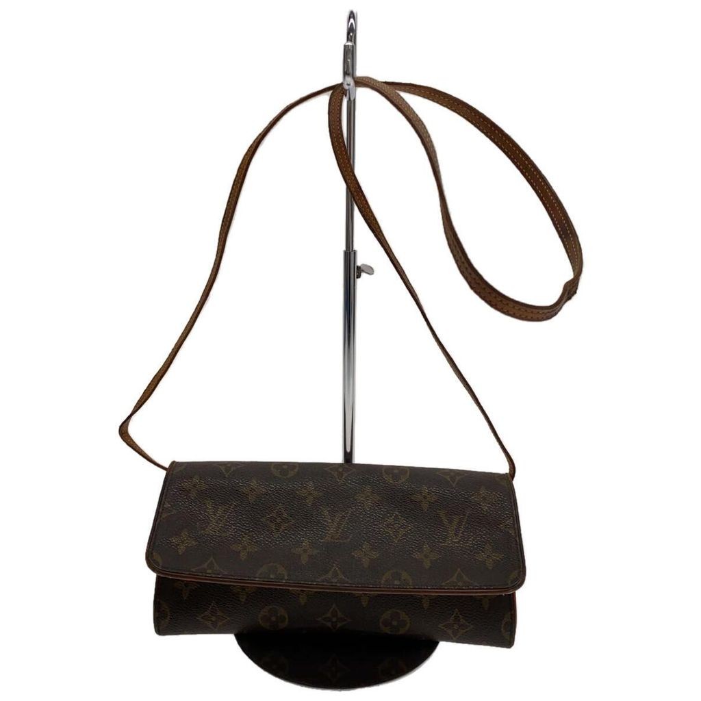 LOUIS VUITTON Shoulder Bag Pochette Twin GM_Monogram Canvas_BRW PVC BRW Direct from Japan Secondhand