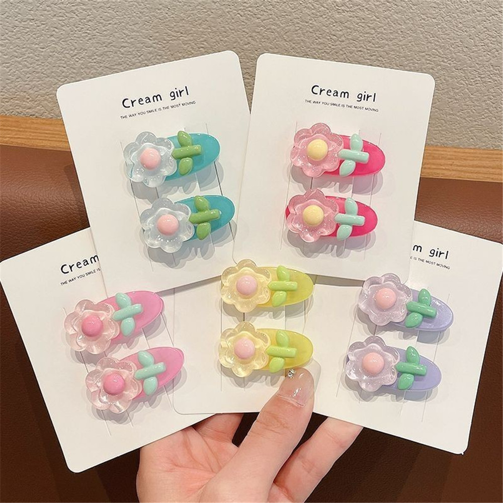 คลิปหน้าม้าดอกไม้น่ารักกิ๊บติดผมด้านข้างสาวน้อยคลิปหน้าผาก หมวก เด็กผู้หญิง