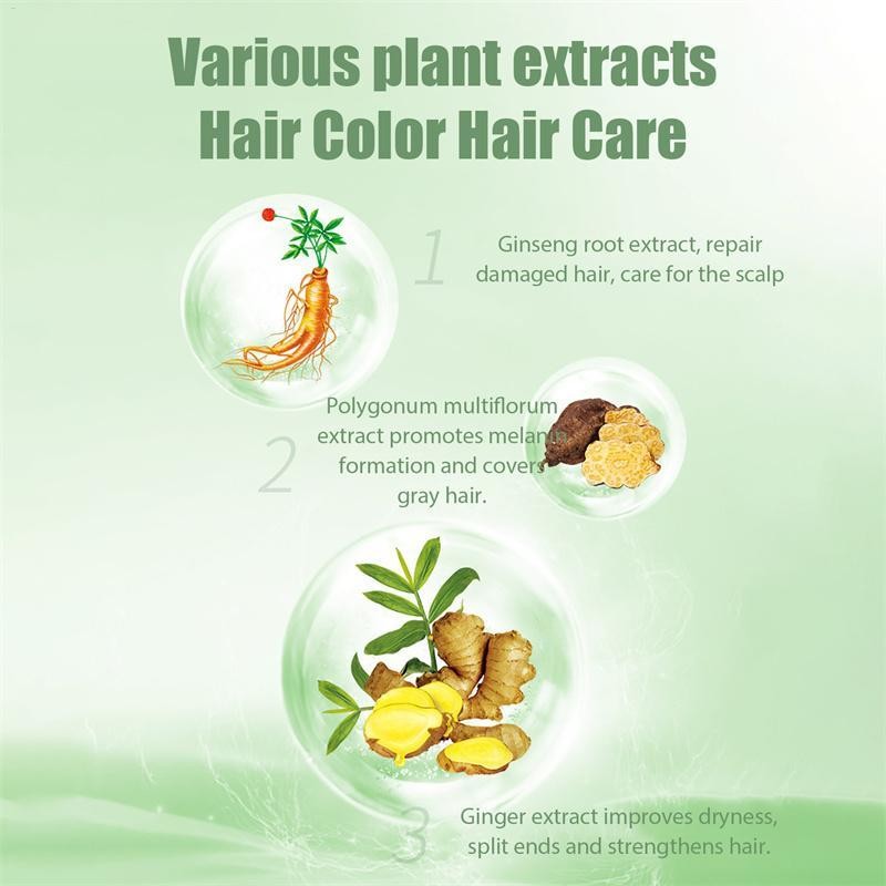 Plant Bubble Hair Dye Shampoo แชมพูโฟมย้อมสีผม สําหรับผู้หญิง จํานวน 10 ชิ้น - รูปที่ 5
