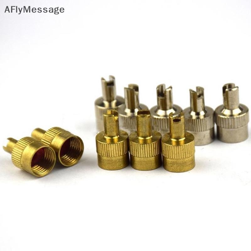 AFl ทองแดง Slotted วาล์ว Stem รถรถจักรยานยนต์วาล์วล้อยาง Valvol ฝาปิด TH