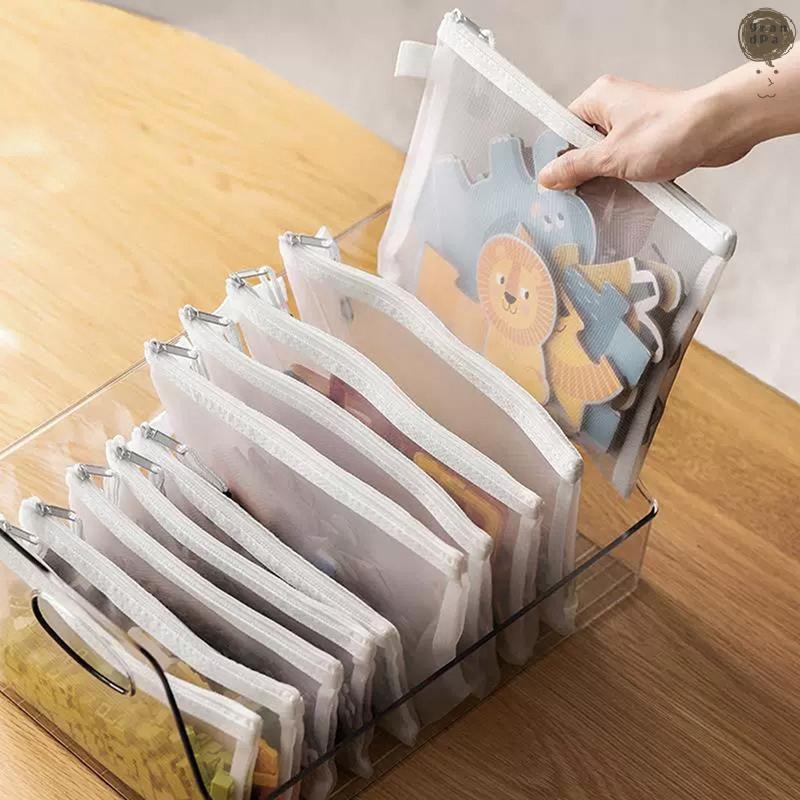 [GR] A4/a5/a6 Mesh Zipper Pouch Document Bag Waterproof Zip File Folder School Office TH