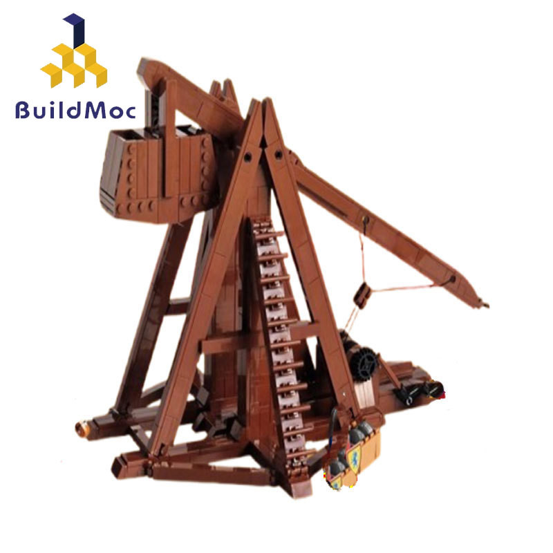 ยุคกลาง Trebuchet รุ่น Building Blocks ประกอบของเล่นเพื่อการศึกษา 699PCS อิฐ MOC-141541 Buildmoc