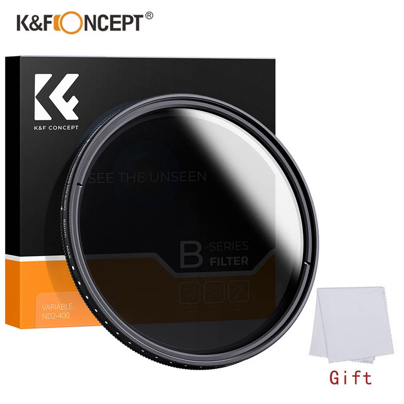 K&F Concept ND2-ND400 Variable ND Filter Neutral Density Filter 37/40.5/43/46/49/52/55/58/62/67/72/7