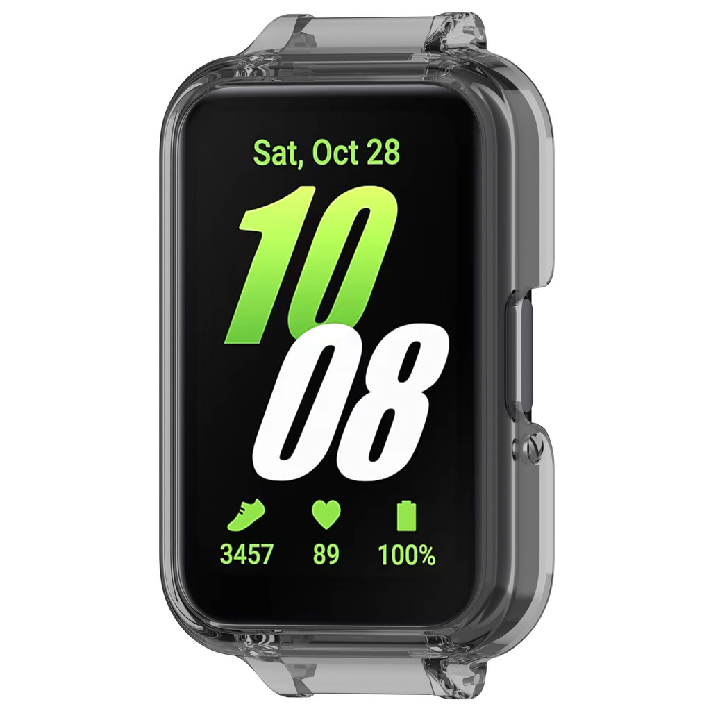 สายซิลิโคน + เคสสําหรับ Samsung Galaxy Fit3 Fit 3 SM-R390 นุ่มสีลูกกวาดนาฬิกาสร้อยข้อมือกีฬาฝาครอบห่วง
