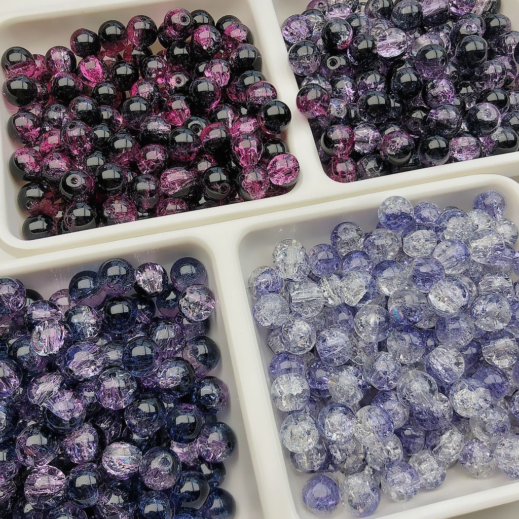 ลูกปัดแก้ว 20 ชิ้น ลูกปัดกระเทาะ ลูกปัดหยกเทียมแตก ลูกปัดหลวม ลูกปัดทำมือ DIY ลูกปัดสร้อยข้อมือ สร้อยคอ - รูปที่ 2