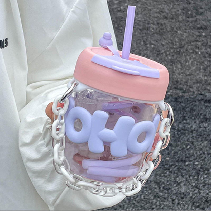 350ml แก้วกาแฟ ใส่กาแฟร้อน ใส่น้ำ แก้วกาแฟ พร้อมหลอดแก้ว เข็มขัดถ้วยมุก แก้วน้ำ พร้อมปลอก - รูปที่ 5