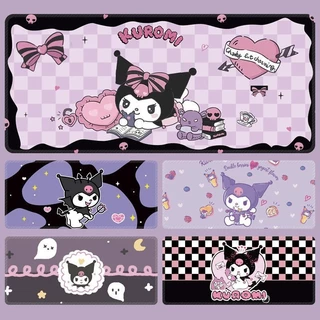 [คลังสินค้าพร้อม] แผ่นรองเมาส์ Kuromi แป้นพิมพ์คอมพิวเตอร์ขนาดใหญ่การ์ตูนโน๊ตบุ๊คเย็บการเรียนรู้การเขียนแผ่นรองโต๊ะสาวน่ารักนักเรียน สินค้า สํานักงานของขวัญ