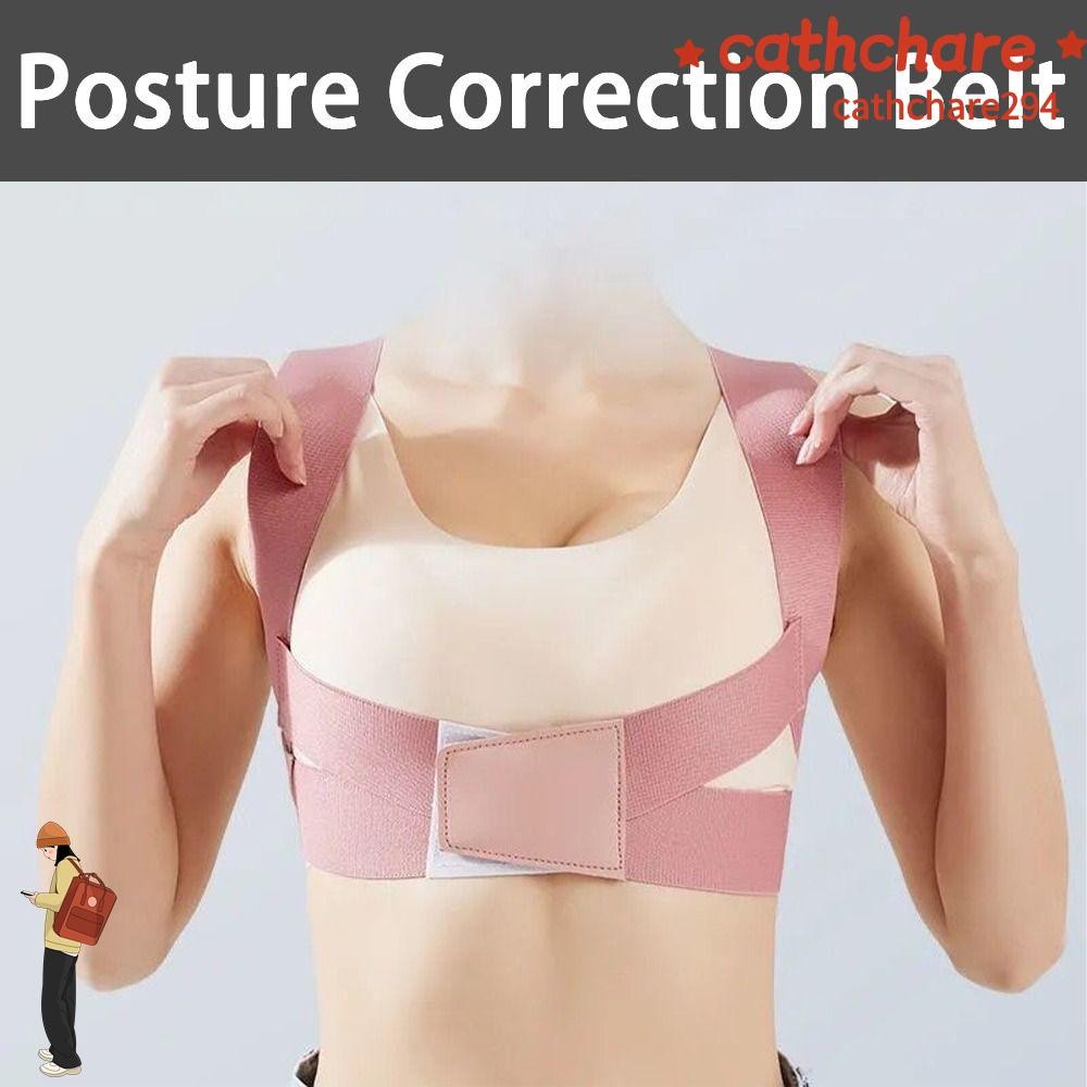 Cathchare294 Corrector หลังค่อมปรับ Breathable Posture Correction Brace, High Tensile Cross Strap ที่มองไม่เห็น Orthotics Rectify Post Corset เด็กนักเรียนผู้ใหญ่