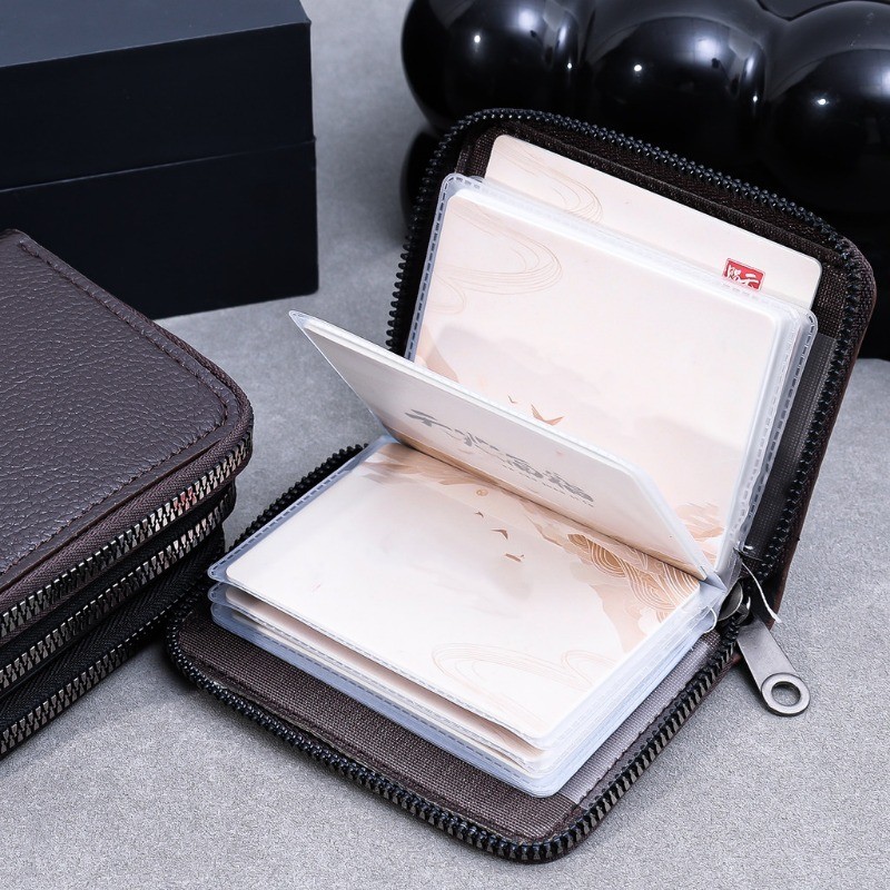 20 Detents ผู้ถือบัตร - PU Business Bank บัตรเครดิต Anti Demagnetization Wallets - RFID Blocking Protect Case