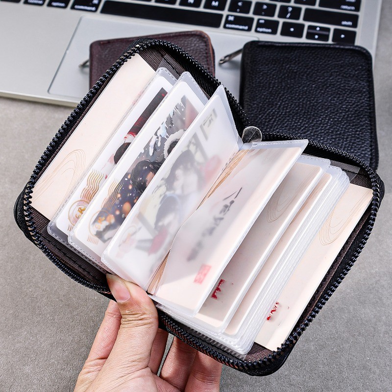 20 Detents ผู้ถือบัตร - PU Business Bank บัตรเครดิต Anti Demagnetization Wallets - RFID Blocking Protect Case