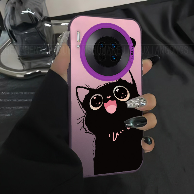เคสสําหรับ Huawei MATE 30 40 50 30E PRO 50E เคสโทรศัพท์ TPU Anti Shock Cat ใหม่การออกแบบขั้นสูงกรณีแข็ง
