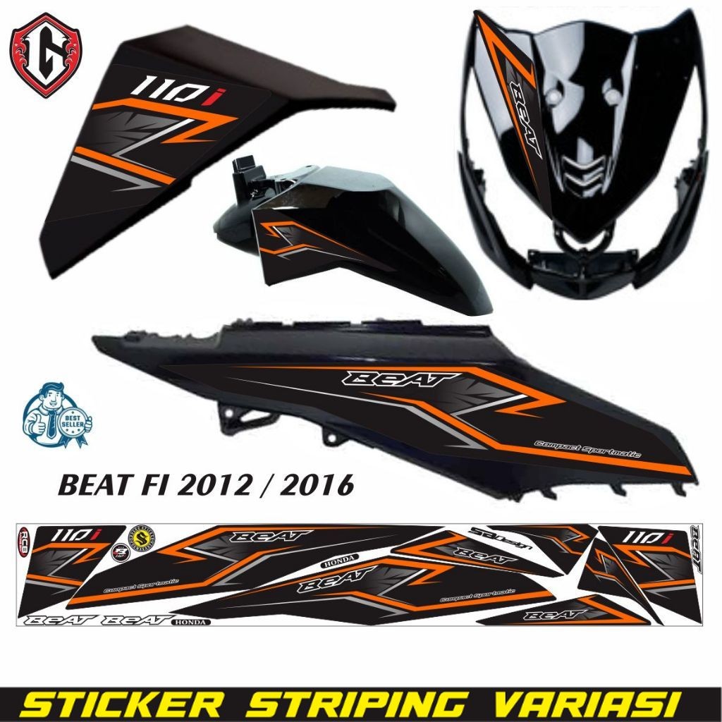 POLET LIST สติ๊กเกอร์ STRIPING BEAT FI 2012/2015 LINE V2 สติ๊กเกอร์