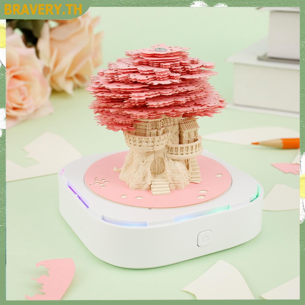 3d ปฏิทินตั้งโต๊ะ Creative 3D Memo Pad ตกแต่ง 3D Art ปฏิทิน LED Light Tear Away 3D Memo Pad ปฏิทิน P