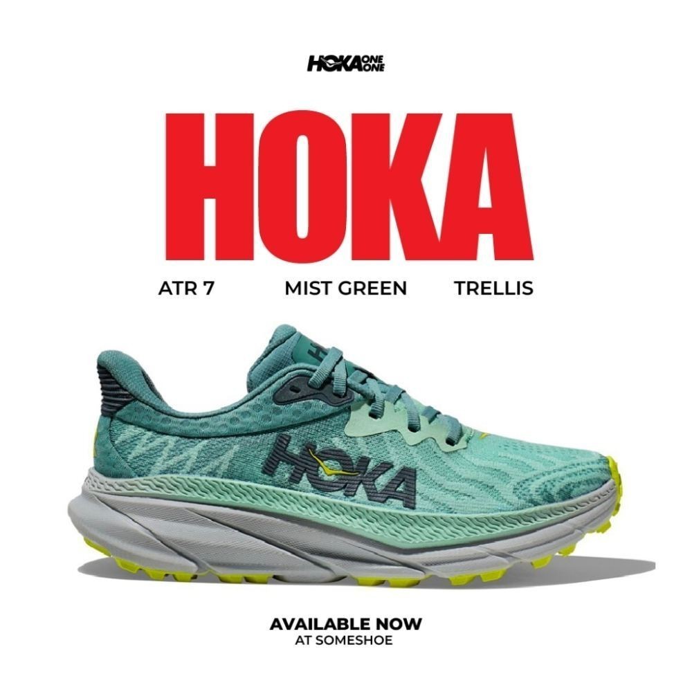 HOKA ONE ATR 7 Mist Green Trellis Running Shoes For Men Sneakers